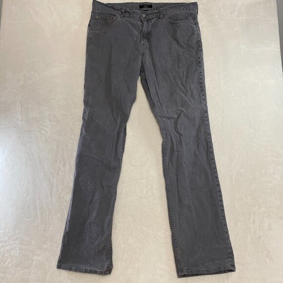 Banana Republic Pants Mens 36x33 Slim Fit Gray Chino Casual Corduroy - Picture 2 of 11